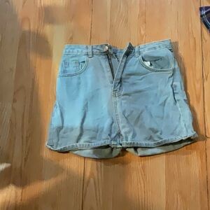 Light Blue Denim Skirt